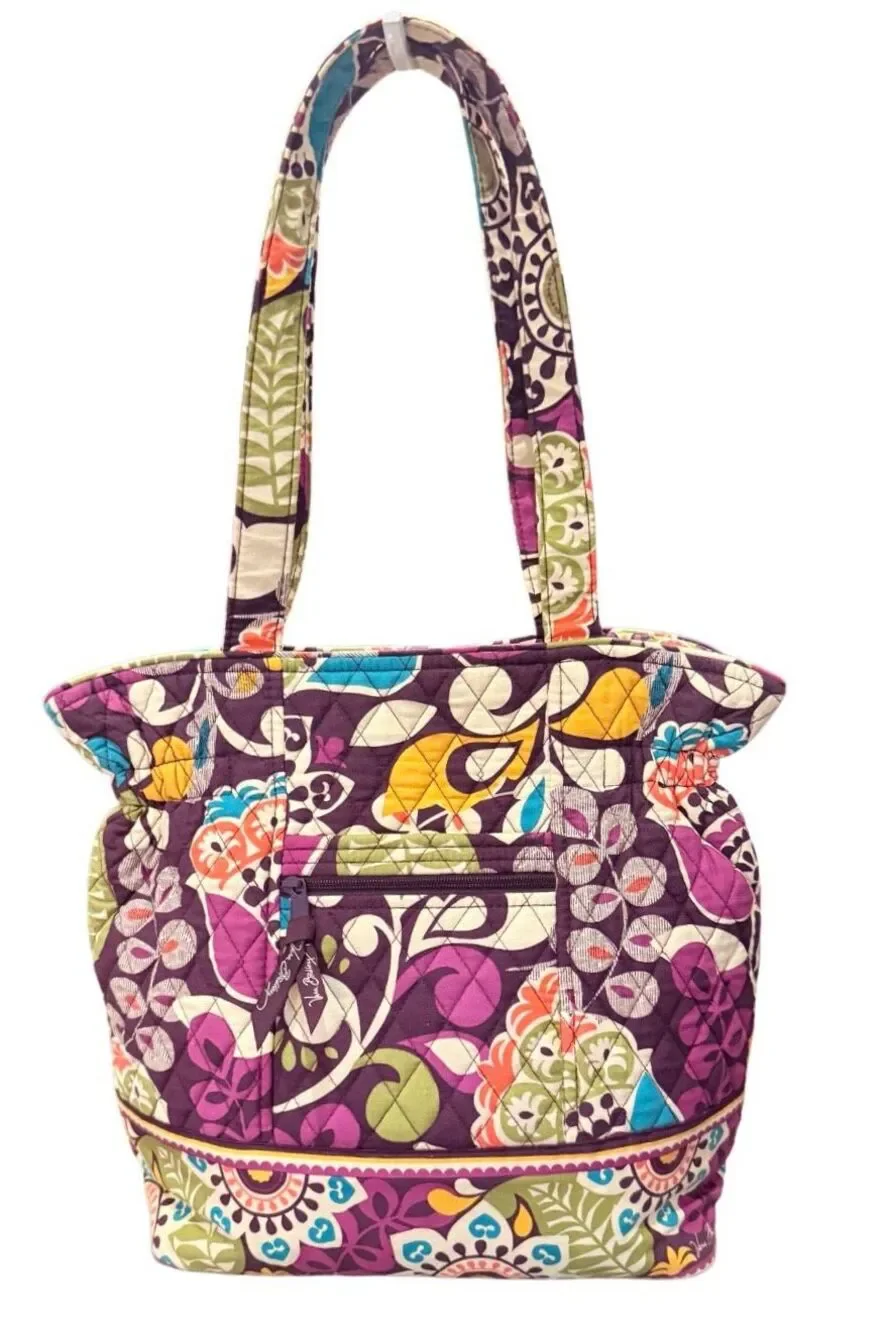 Vera Bradley Plum Crazy Glenna Shoulder Bag Quilted Retired Boho